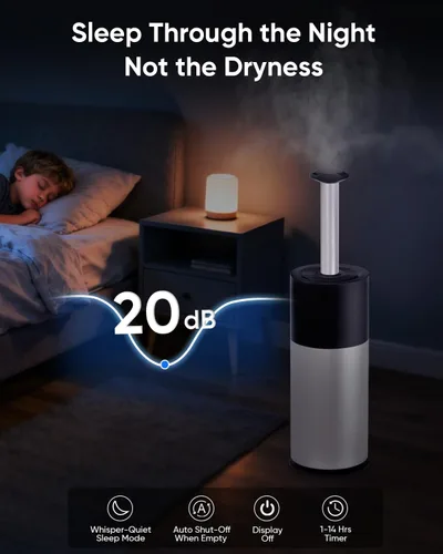 Miniatura 5 de Humidificadores para dormitorio, humidificador de 16 litros para habitación grande de 1500 pies cuadrados, humidificador ultrasónico de niebla fría