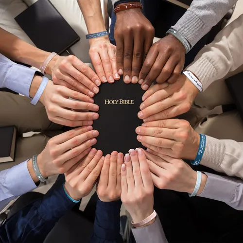 Miniatura 5 de HyDren 120 pulseras religiosas de silicona para regalo cristiano, pulseras de goma bíblicas a granel, pulseras inspiradoras coloridas