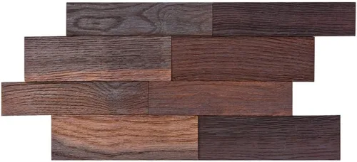 Miniatura 2 de Panel de madera 3D (marrón áspero)