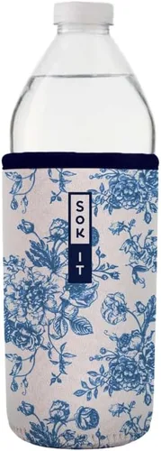 Miniatura 84 de Sok It BotlSok Funda para botella de agua con cubierta de neopreno aislante (Floral abstracto, se ajusta a CamelBak o Nalgene de 12 onzas)