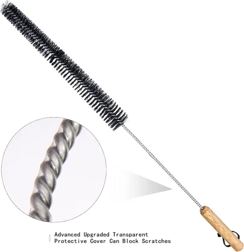 Miniatura 2 de Cepillo limpiador para secadora de ropa de 26 pulgadas, cepillo limpiador de trampa de ventilación, cepillo flexible largo y flexible
