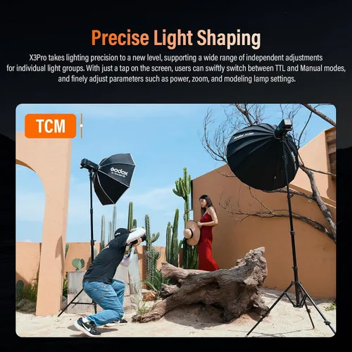 Miniatura 5 de Godox X3 Pro C (2026) TTL Disparador de flash para Canon, transmisor inalámbrico de pantalla táctil LCD de 2.4 GHz con control Bluetooth