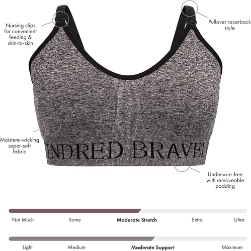 Miniatura 2 de Kindred Bravely Sublime Busty - Brasier deportivo de lactancia y maternidad de bajo impacto para F, G, H, I Cup (terracota ombrado)