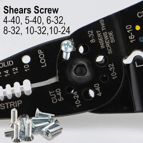 Miniatura 6 de DOWELL Herramienta de pelado de cables, pelacables, engarzadora, cortador multifunción de 8 pulgadas 10-22AWG