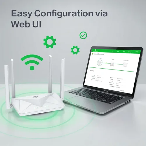 Miniatura 8 de InHand Networks AX3000 Router Wi-Fi 6, router inalámbrico Gigabit de doble banda, seguridad WPA3, IPv6, controles parentales, red de invitados, 160