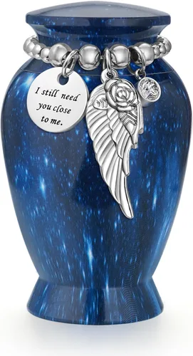 Miniatura 24 de Dletay Urnas pequeñas para cenizas humanas, recuerdo de 2.85 pulgadas, mini urna de cremación conmemorativa para mujeres y hombres, urnas funerarias