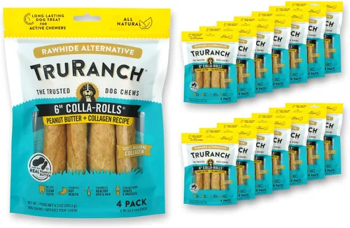 Miniatura 12 de TRURANCH Rollos de colágeno – Rollos de colágeno de 6 pulgadas para perros – Apoyo saludable para las articulaciones de larga duración – Alternativa