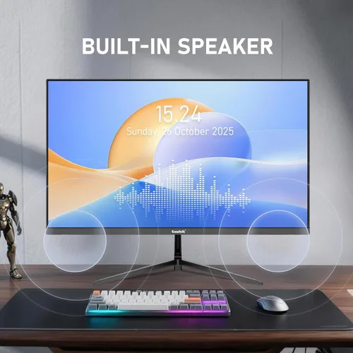 Miniatura 6 de Gawfolk Monitor de computadora IPS 2K QHD de 27 pulgadas (2560 × 1440), pantalla de PC para juegos de 75 Hz, 1 ms, sincronización adaptativa, 100%