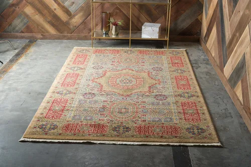 Miniatura 2 de Unique Loom Palace Collection - Alfombra bohemia tradicional, medallón, vintage (2 pies x 3 pies, rectangular, azul claro/bronceado)