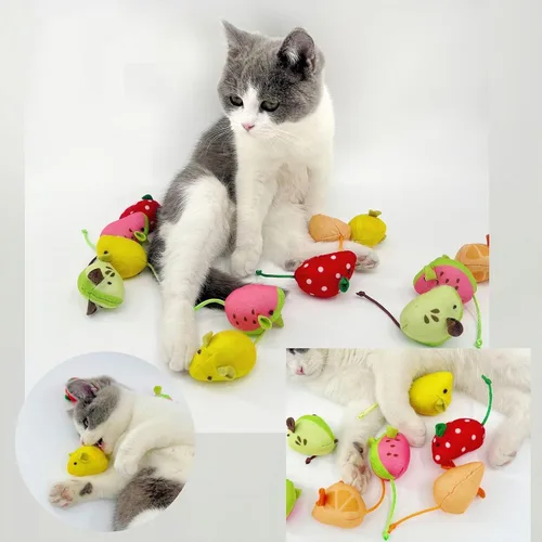 Miniatura 3 de Juguetes interactivos de ratones para gatos con hierba gatera, juguete interactivo para gatos adultos de interior, gatito, gatito, bebé, gato