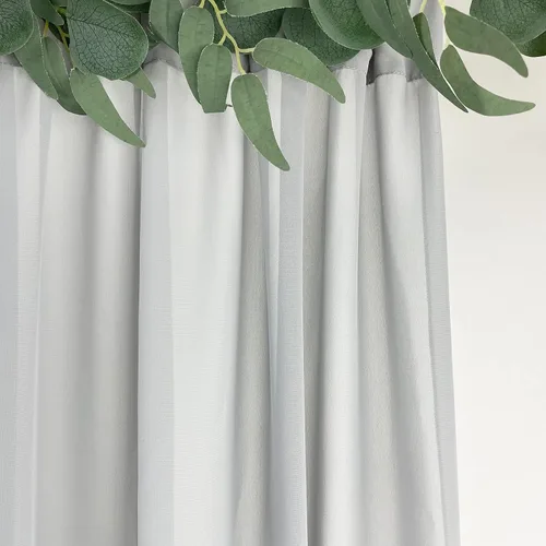 Miniatura 7 de Cortinas de fondo de gasa transparente de 10 x 10 pies (5 pies x 2 paneles), cortinas de tela de gasa para bodas, cortina larga transparente