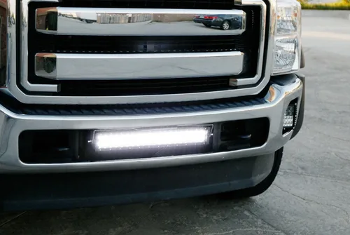Miniatura 6 de iJDMTOY Barra de luz LED de 20 pulgadas de rejilla inferior compatible con Ford F250 F350 Super Duty 2011-16, incluye (1) barra de luz LED de alta