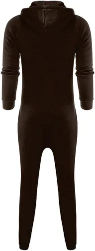 Miniatura 4 de Enterizo con capucha y cremallera para hombre, mameluco de una pieza con capucha y pijama, conjunto de sudadera para correr