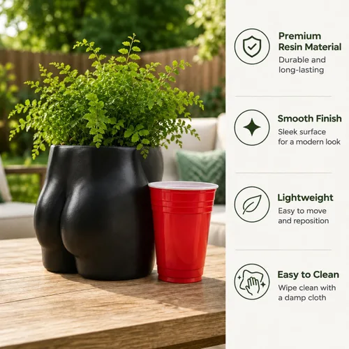 Miniatura 6 de Lourich Jarrones corporales para decoración – Maceta divertida, macetas de cuerpo masculino – Regalo de broma para suculentas y cactus