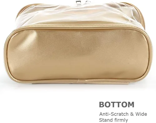 Miniatura 4 de Bolsa de cosméticos, estuche portátil transparente para artículos de tocador, bolsa de maquillaje de PVC transparente, organizador de almacenamiento