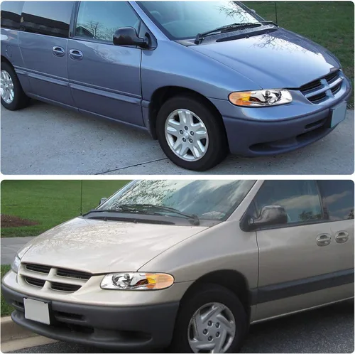 Miniatura 6 de DWVO Conjunto de faros delanteros compatible con Dodge Caravan/Grand Caravan 1996-1999 / Chrysler Town and Country 96-99/1996 1997 1998 1999