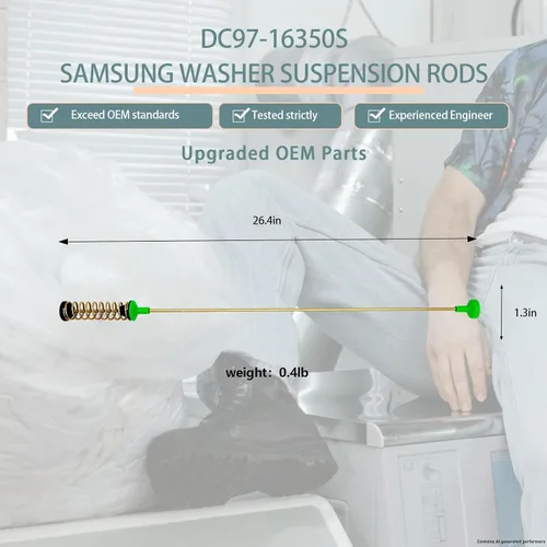 Miniatura 4 de Varillas de suspensión de la lavadora DC97-16350S compatibles con la lavadora de Samsung DC97-16350T DC97-16350K DC97-16350R Reemplazo OEM
