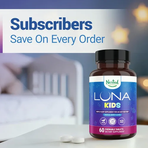Miniatura 8 de Suplemento de ayuda natural para dormir Luna Kids (60 tabletas), N.° 2, para niños mayores de 4 años y adultos delicados, píldoras para dormir