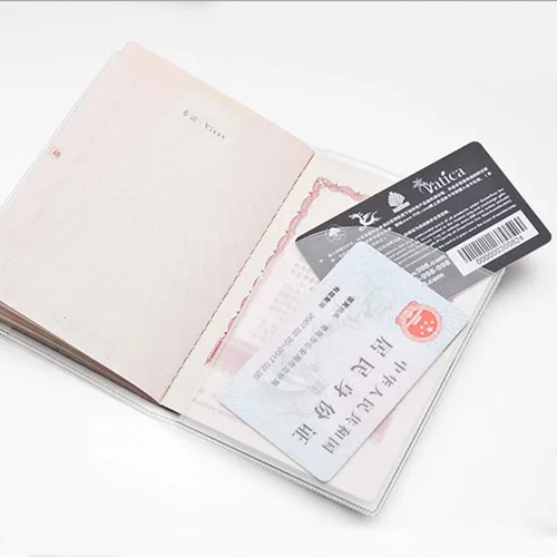 Miniatura 5 de Paquete de 5 fundas transparentes para pasaporte Arsmat, organizador de documentos de viaje, plástico para pasaporte de EE. UU.