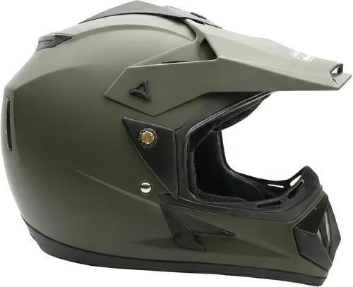 Miniatura 4 de MMG Casco todoterreno para motocicleta para adultos, DOT – MX ATV Dirt Bike Motocross UTV – con gafas Verde(Military Green)