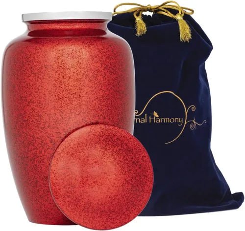 Miniatura 12 de Eternal Harmony Urna grande para cenizas, jarrón de cremación masculino y femenino para cenizas humanas, sello seguro y bolsa de terciopelo, jarrón