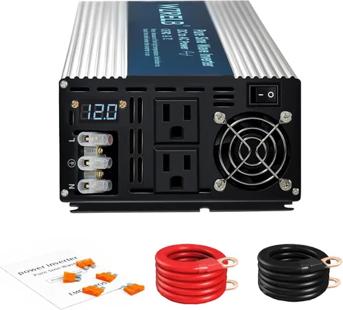 Miniatura 12 de WZRELB RBP100024VCRT 1000W 24V 120V Inversor de energía solar de onda sinusoidal pura con interruptor de control remoto