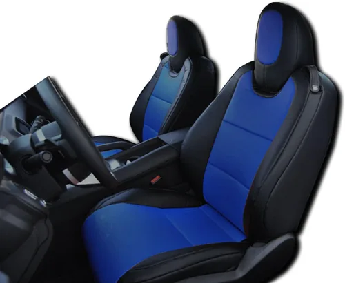 Miniatura 11 de Funda para asiento para Chevy Camaro, cuero artificial, hecha a medida, Negro