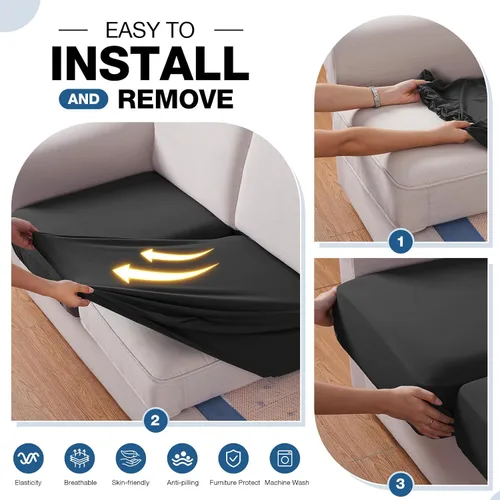 Miniatura 7 de TAOCOCO Fundas de Cojines de Sofá Elásticas Fundas de Asiento de Silla para Sillón, Fundas de Asiento de Sofá de 1 Pieza Protector de Muebles Suave