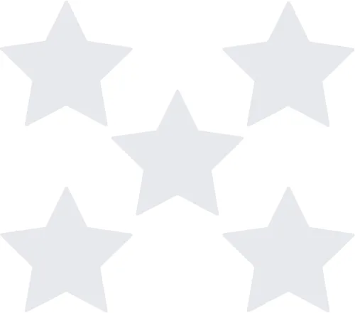 Miniatura 75 de LiteMark Durable Stars, calcomanía roja brillante de 5.5 pulgadas, uso en hormigón liso, azulejos, vidrio, paquete de 8 estrellas Rojo