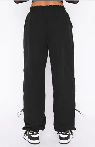 Miniatura 6 de Waitfairy Pantalones de paracaídas para mujer, pantalones cargo holgados con bolsillos