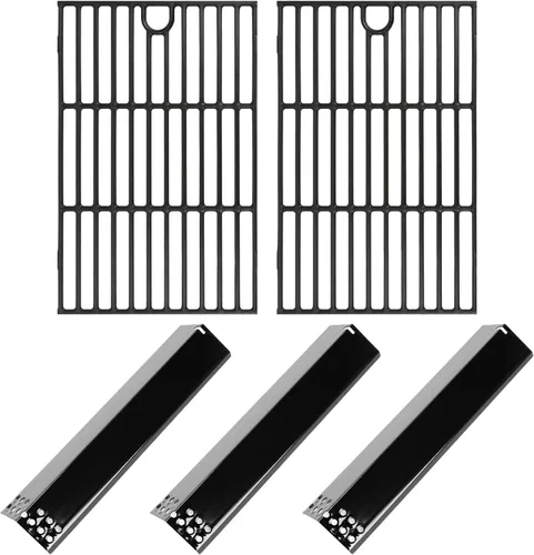 Hisencn Piezas de repuesto para parrilla de gas Expert de 3 quemadores 720-0988EC 720-0988EG 720-0988ED, rejillas de parrilla de hierro fundido y