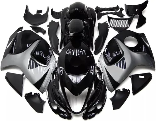 Miniatura 33 de Carenado completo blanco negro para Suzuki 2008-2019 GSXR 1300 Hayabusa Gen2 inyección ABS plástico Carrocería juego de carrocería del mercado de 12