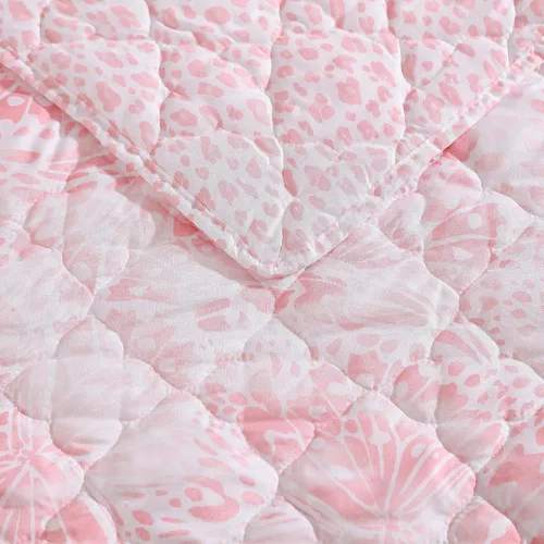 Miniatura 6 de Betsey Johnson - Juego de edredón individual, ropa de cama reversible con costuras de diamante con funda a juego, microfibra cepillada, artículos