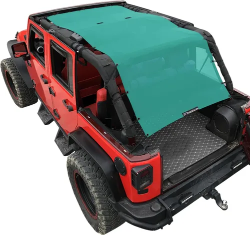 Miniatura 31 de Shadeidea JK - Parasol superior compatible con Jeep Wrangler JKU, cubierta de techo de malla suave (2007-2018) - Bloqueador de ruido de viento UV