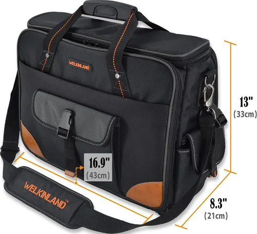 Miniatura 8 de WELKINLAND Bolsa de herramientas para electricista de 88 bolsillos - Bolsa de herramientas para electricista, técnico, HVAC y laptop