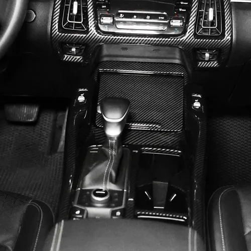 Miniatura 6 de YOUTOOCAR 2PCS Cubiertas de Panel de Palanca de Cambios Trim Compatibles con Kia Sorento 2021-2025 Accesorios (Patrón de Fibra de Carbono)