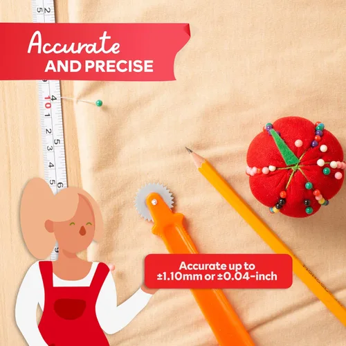 Miniatura 7 de XFasten Cinta métrica con parte trasera adhesiva, 0.5 pulgadas x 12 pies (paquete de 2) Cinta métrica de izquierda a derecha para banco de trabajo