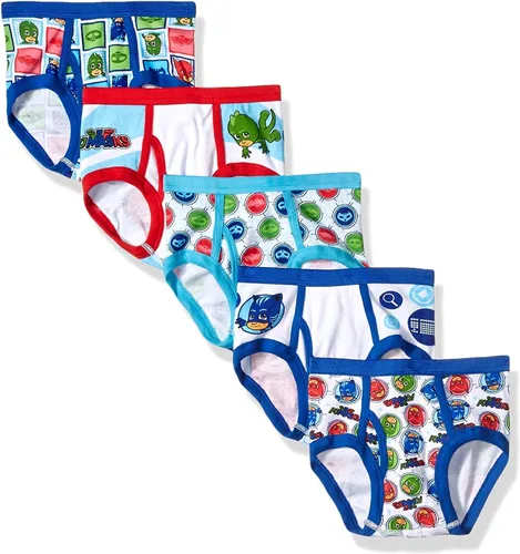 PJ Masks Paquete de calzoncillos 100% algodón peinado para niños, con Catboy, Luna Girl, Owlette y más en tallas 23t, 4t, 4, 6 y 8