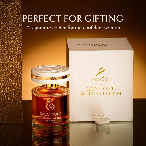 Miniatura 6 de EMBAROUGE MIDNIGHT MIRAGE BLOOM Perfume para mujer Perfume para mujeres Nota superior cítrica 100 ml 3.4 fl oz Fragancia ámbar y fougère