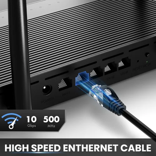 Miniatura 2 de Cable Ethernet Cat6 – Paquete de 10 unidades (5.9 ft) Cat 6 RJ45, LAN, Utp, red, parche, cable de Internet, 6 pies Multi - paquete de 10