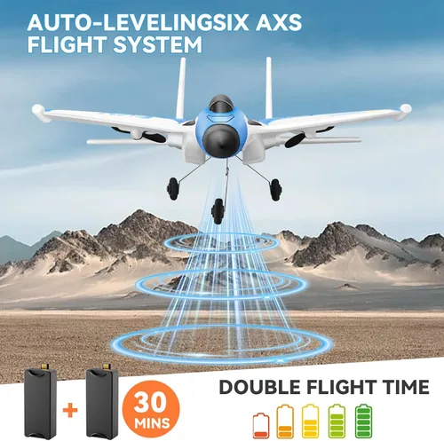 Miniatura 4 de 4DRC Avión RC G1 para adultos y niños, avión de combate RC Jet 2.4GHz 4 canales 6 ejes Gyro estabilizador RTF planeador avión juguetes de avión