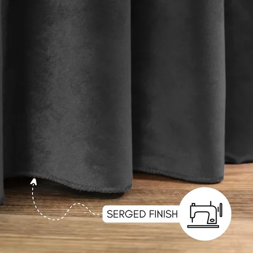 Miniatura 5 de YOUR CHAIR COVERS - Mantel redondo de terciopelo de 120 pulgadas - Mantel de lino negro para mesas redondas estándar