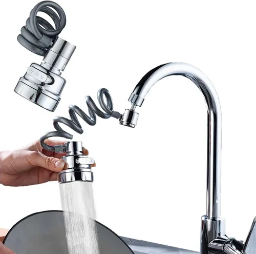 Accesorio de rociador de fregadero para llave, extensor de llave con manguera estirable - Rociador de fregadero de cocina, 3 modos de salida de