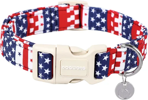 Miniatura 24 de DOGWONG Collar de perro de San Valentín, collar de perro con estampado de corazones para perros grandes, lindos collares de primavera, hembra