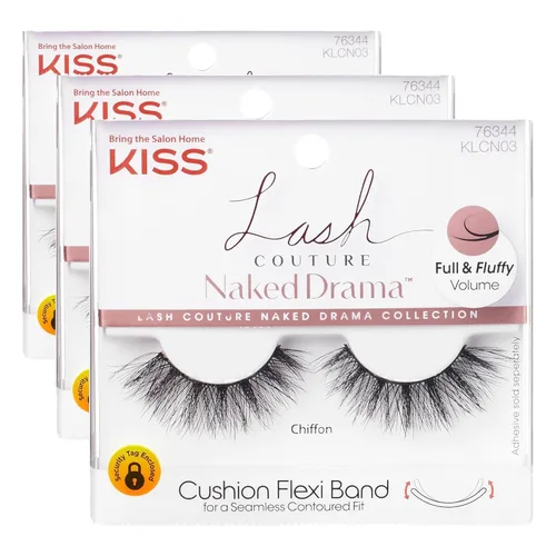 Miniatura 7 de KISS - Pestañas postizas Lash Couture Naked Drama, 14 mm, fáciles de aplicar, reutilizables, sin dañar las pestañas naturales, libres de crueldad, 1
