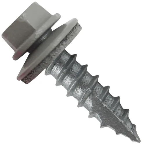 Miniatura 19 de HERR #14 CHARCOAL Tornillo de techo de chapa metálica de cabeza hexagonal: 250 tornillos x 1