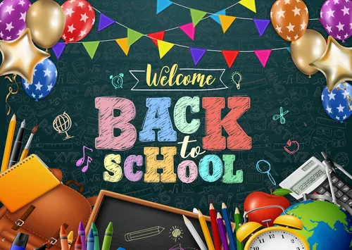 Telón de fondo de bienvenida de regreso a la escuela, 7 x 5 pies, accesorios de cabina de fotos para el primer día de escuela, telón de fondo de
