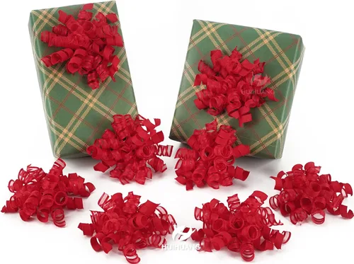 Miniatura 14 de HUIHUANG Lazos de color rosa intenso para envolver regalos, lazo de regalo rizado de 5 pulgadas x 8 unidades, lazos de cinta autoadhesivos para Rosa