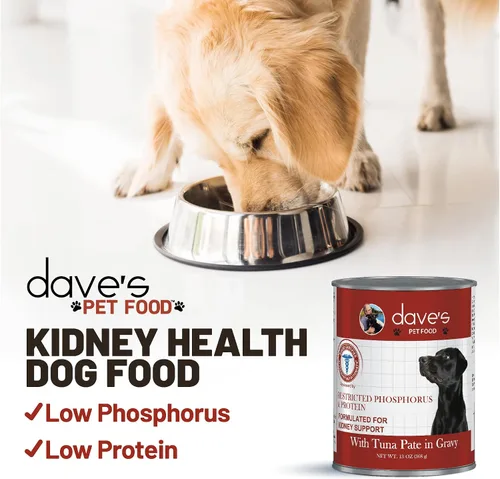 Miniatura 8 de Dave's Pet Food Kidney Care - Alimento para perros (paté de atún), nueva receta. Alimento húmedo renal para perros, bajo en fósforo, soporte renal