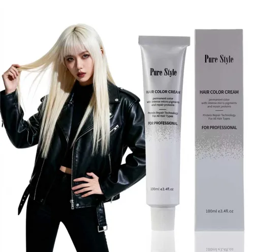 -PureStyle - Crema diluyente de color para el cabello, 3.4 fl oz (3.4 fl oz), tinte permanente con amoniaco, con nutrición, refinación y desalación,